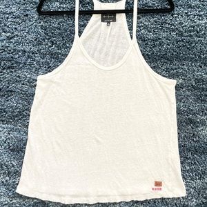 Peace love world white tank top